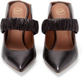 Thumbnail for your product : Malone Souliers Mira Elasticated-strap Leather Mules - Dark Grey