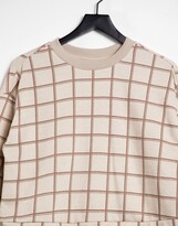 Thumbnail for your product : Steele check sweater co-ord in ecru
