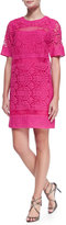 Thumbnail for your product : Rebecca Taylor Crochet/Organza/Netted Patchwork Dress
