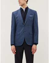 Thumbnail for your product : BOSS Single-breasted woven-texture wool blazer