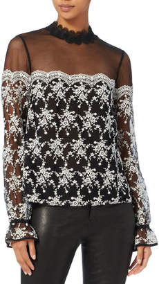 Intermix Amira Embroidered Blouse