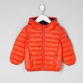 Thumbnail for your product : River Island Mini boys orange lightweight puffer jacket