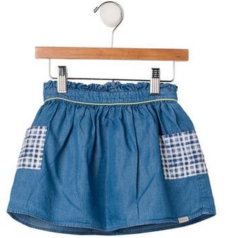 Paul Smith Junior Girls' Gingham Print Denim Skirt