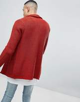 Thumbnail for your product : ASOS DESIGN Tall knitted cardigan in orange