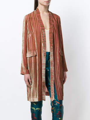 AILANTO striped belted jacket