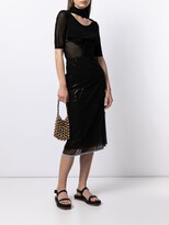 Thumbnail for your product : Supriya Lele Sheer-Panel Midi Dress