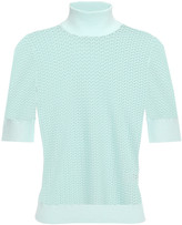 Thumbnail for your product : Alice + Olivia Crochet-knit Turtleneck Top