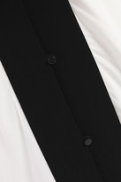Thumbnail for your product : Equipment Claudine Belted Two-tone Crepe Midi Dress