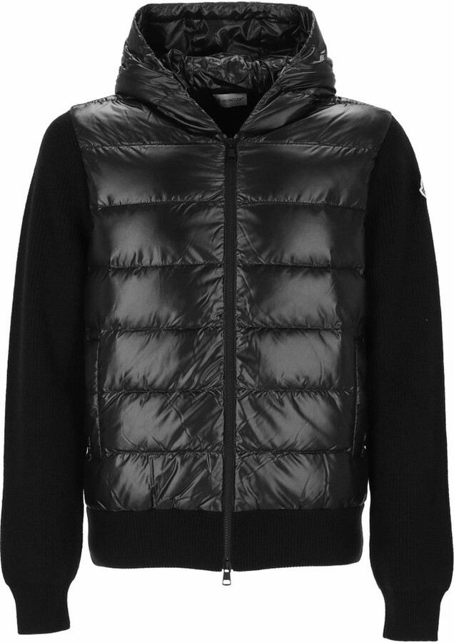 Moncler Shiny Padded Zip-Up Cardigan