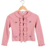 Thumbnail for your product : Moschino Girls' Wool Ruffle-Trimmed Cardigan