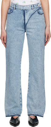 Nina Ricci Blue Washed-Out Jeans
