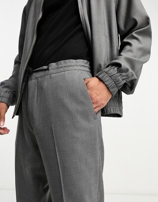 ASOS DESIGN smart skinny pants in pin dot texture in black - part of a set