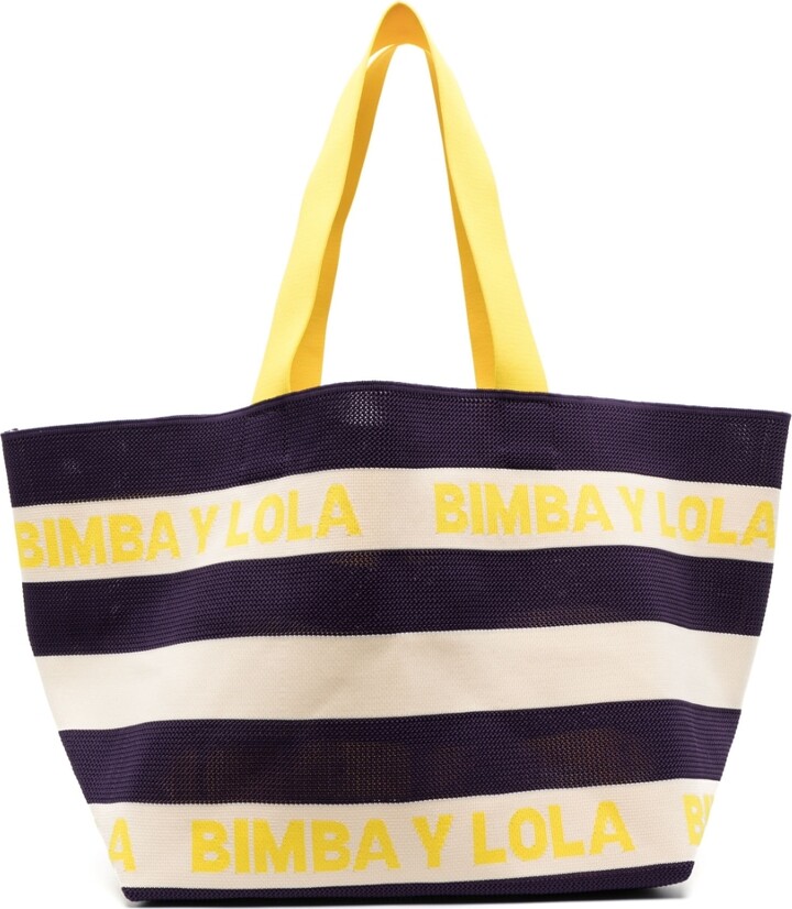 Bimba y Lola Extra Large Striped Knit Shopper Bag - ShopStyle