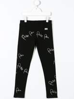 Thumbnail for your product : Philipp Plein Junior logo embellished leggings