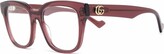 Thumbnail for your product : Gucci Eyewear Square-Frame Clear Glasses