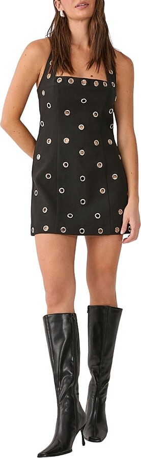 Nasty Gal Eyelet Tailored Halter Neck Mini Dress