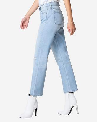 Express Flying Monkey Super High Waisted Straight Cropped Jeans