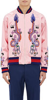 Thumbnail for your product : Gucci Men's "L'Aveugle Par Amour" Silk Satin Bomber Jacket