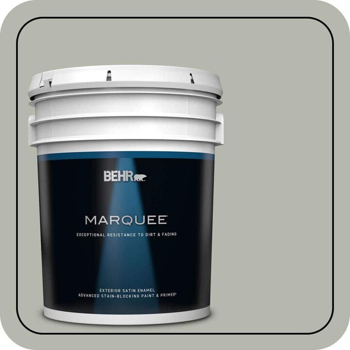 BEHR MARQUEE 5 gal. #ECC-27-2 Stone Mill Satin Enamel Exterior Paint & Primer