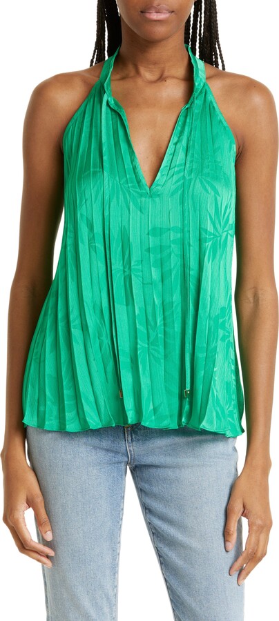 Ramy Brook Alex Pleated Sleeveless Blouse