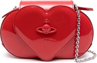 ★Vivienne Westwood★ Johnny Heart Flap Crossbody Bag Silver Vivienne Westwood Jonny Heart Flap cross body bag - ShopStyle