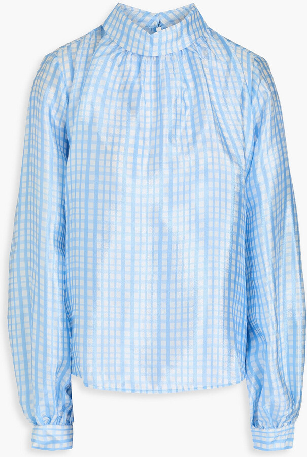 Stine Goya Checked satin blouse