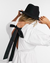 Thumbnail for your product : Topshop poplin dress with contrast tie in white