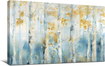 Latitude Run Plants &Flowers Birch Trees Autumn Leaves Blue Sky