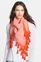Thumbnail for your product : Eileen Fisher Colorblock Tassel Trim Scarf