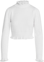 Thumbnail for your product : 525 Cropped Ruffle Mock Neck Sweater