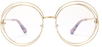 Chloé Carlina Round-frame Glasses - Gold