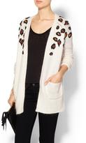 Thumbnail for your product : Search for Sanity Leopard Applique Cardigan