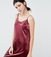 Thumbnail for your product : One Day Petite Allover Velvet Mini Slip Dress