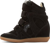 Thumbnail for your product : Isabel Marant Black Suede Wedge Sneakers