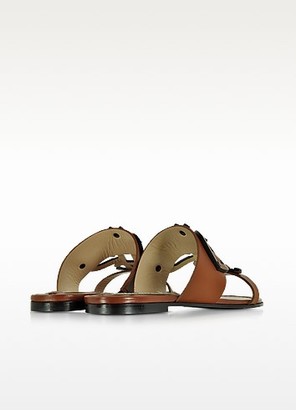 Emilio Pucci Ambra Leather Flat Slide