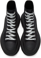 Thumbnail for your product : Alexander McQueen SSENSE Exclusive Black & Silver Tread Slick Sneaker Boots