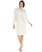 Thumbnail for your product : Kasper Open-Front Studded Crepe Jacket