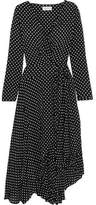 Thumbnail for your product : Zimmermann Asymmetric Polka-Dot Crepe Wrap Midi Dress