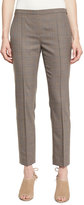 Thumbnail for your product : Elie Tahari Karis Plaid Stretch-Wool Slim Trousers, Chicory