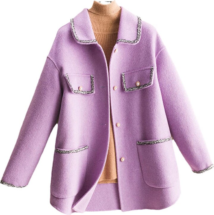 Bqxxdeo Women Wool Jacket 100% Merino Wool Autumn Wool