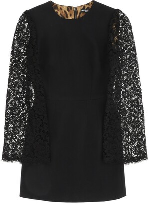 Dolce & Gabbana Lace-Detail Mini Dress