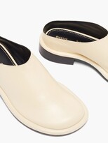 Thumbnail for your product : Proenza Schouler Pipe Round-toe Leather Backless Loafers - Cream
