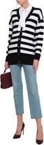 Thumbnail for your product : MICHAEL Michael Kors Striped Merino Wool-blend Cardigan
