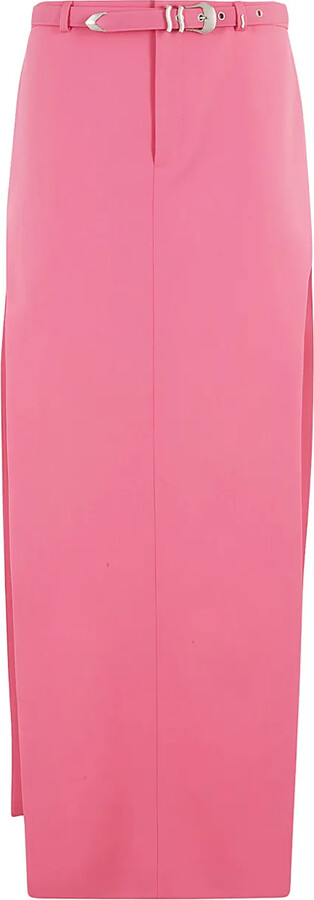 Ssheena Belted Split Pencil Skirt