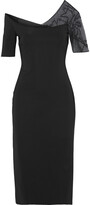 Thumbnail for your product : Cushnie Embellished Tulle-paneled Stretch-cady Dress