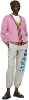 Thumbnail for your product : Awake NY Pink Mohair Striped Cardigan