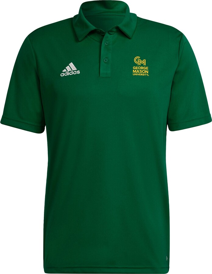 adidas Men's George Mason Patriots Green Entrada Polo, Small
