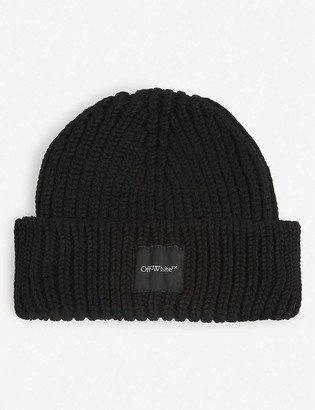 Off-White Ribbed wool beanie