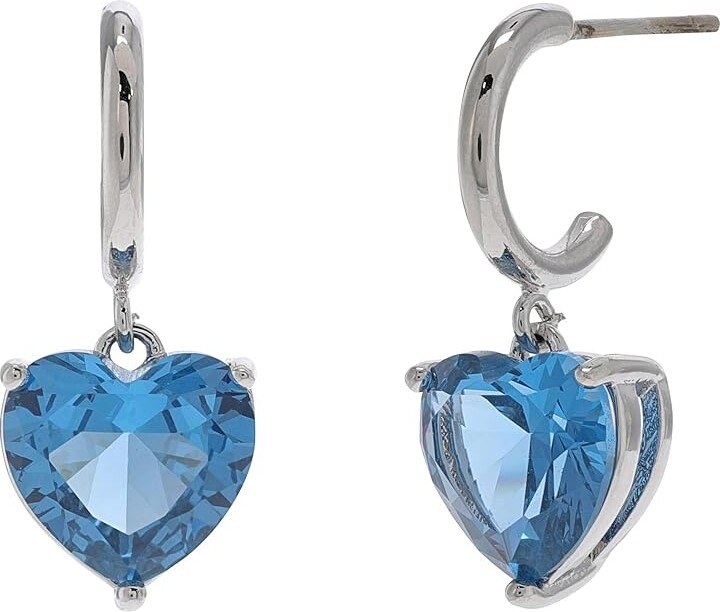 Kate Spade My Love Heart Huggies Women's Earrings Earring Blue