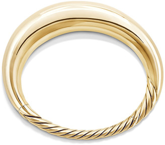 David Yurman 17mm Pure Form Bracelet in 18K Yellow Gold, Size S